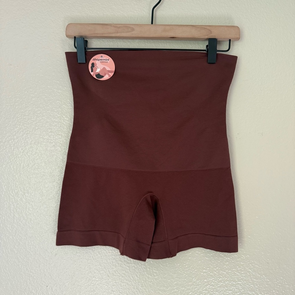 Shapermint Women's High-Waisted Dark Brown Boy Shorts